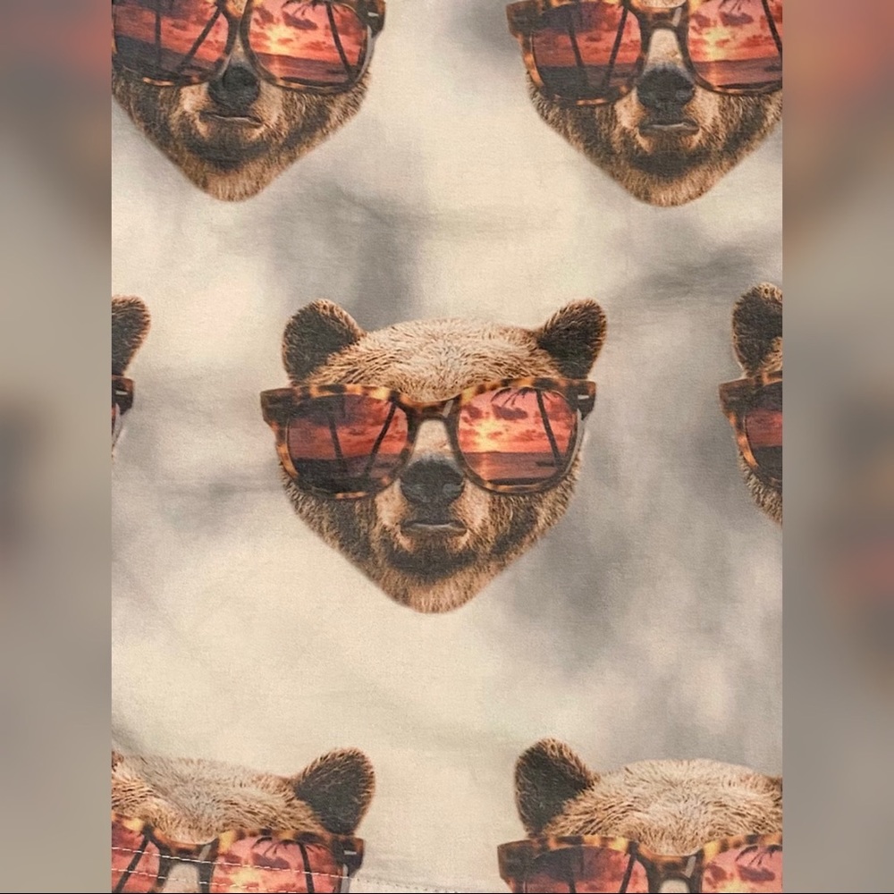 Bear print Valor men’s swim trunks